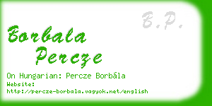 borbala percze business card
